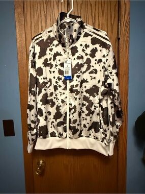 Adidas Satin Cow Print Jacket